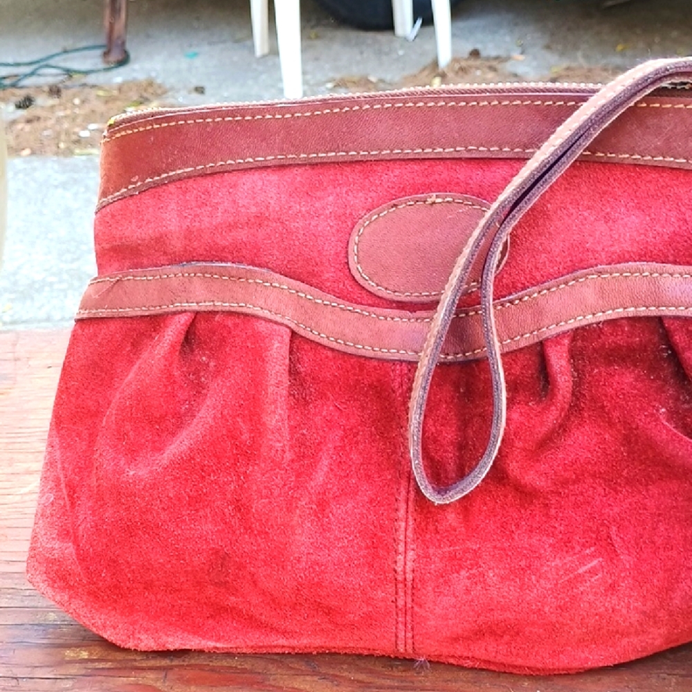 Red Suede Women's Bag NWOT